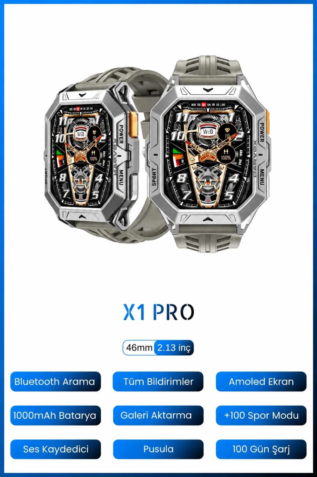 X1 Pro Akıllı Saat - Günlük Takip ve Sağlığınız İçin Akıllı Çözüm