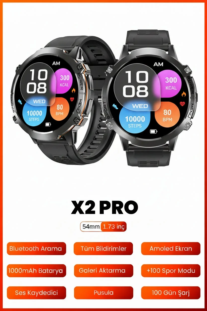 X2 Pro Akıllı Saat – Sağlıklı ve Akıllı Yaşam İçin Profesyonel Tasarım