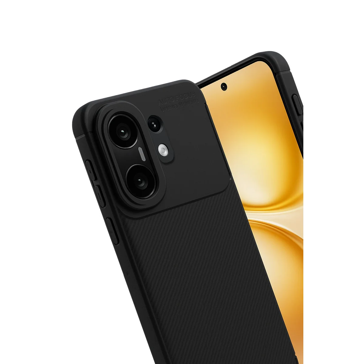 X200 FE Auto Focus Karbon Kapak - Siyah Cep Telefonı Kılıfı ve Koruma