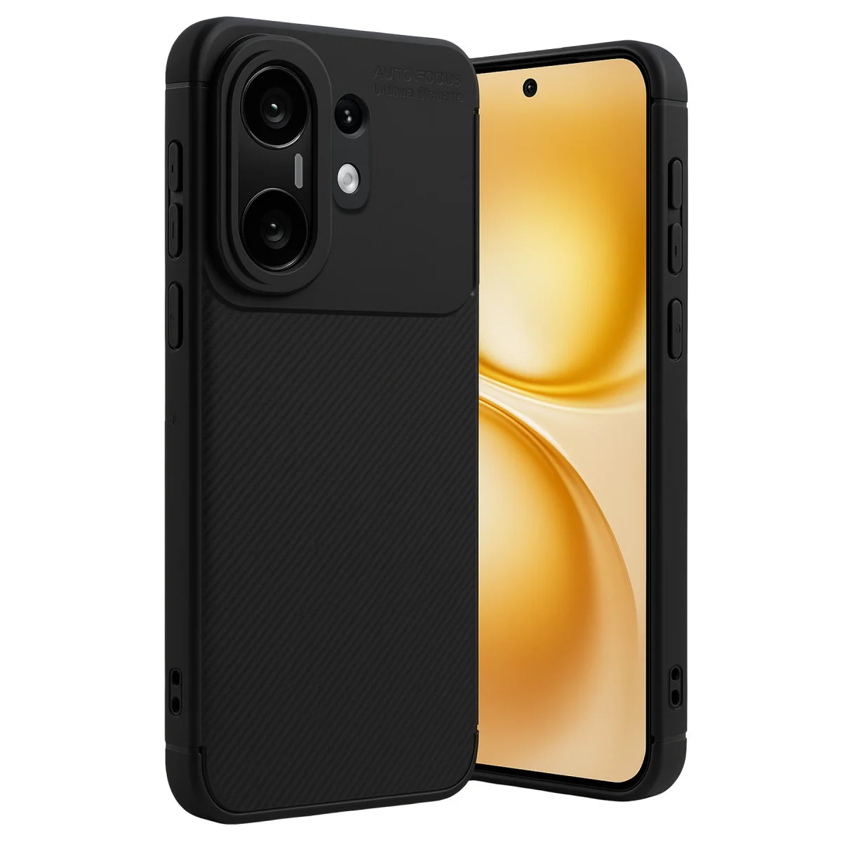 X200 FE Auto Focus Karbon Kapak - Siyah Cep Telefonı Kılıfı ve Koruma
