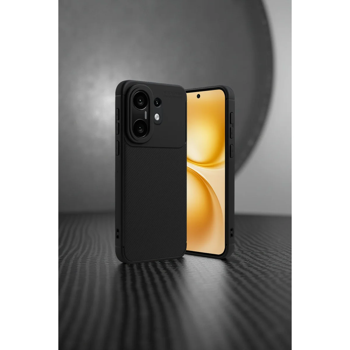 X200 FE Auto Focus Karbon Kapak - Siyah Cep Telefonı Kılıfı ve Koruma
