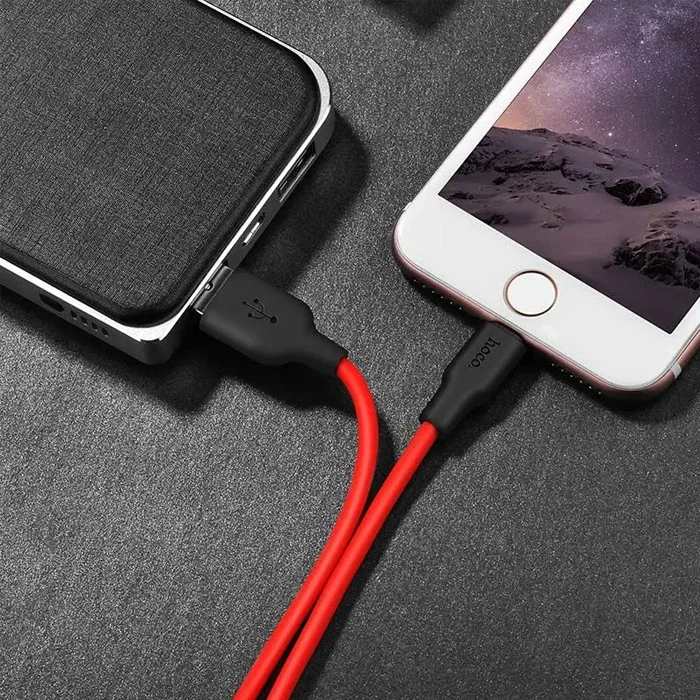 X21 Plus USB to iPhone Lightning Silikon Hızlı Şarj ve Veri Kablosu - 1 Metre