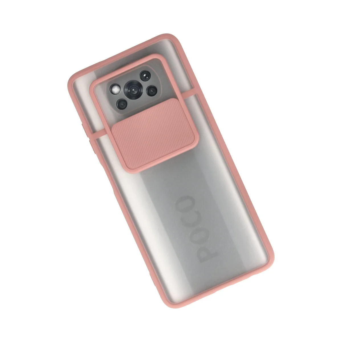 X3 Kılıf Palm Buzlu Kamera Sürgülü Silikon - Pembe