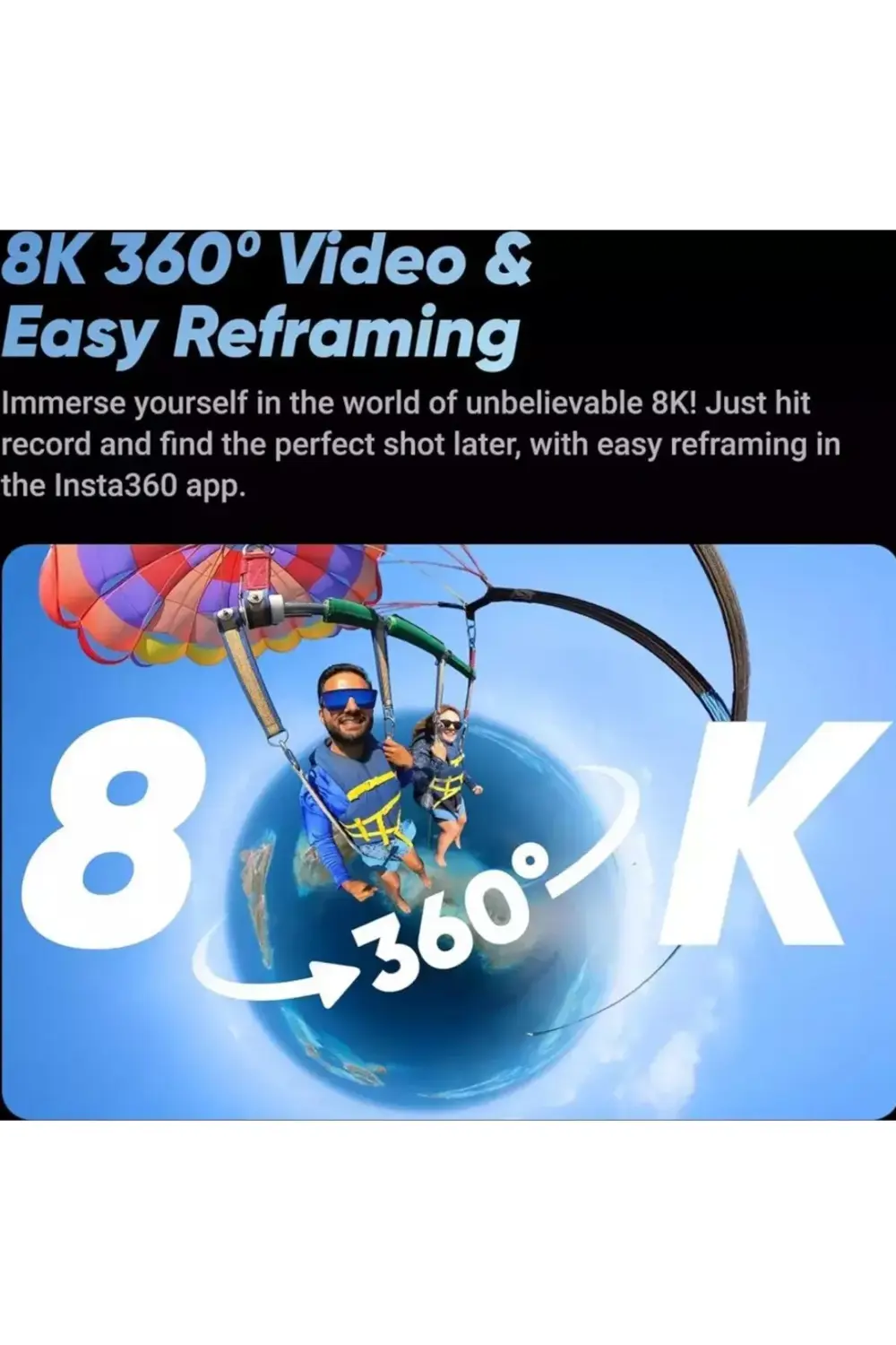 X4 360 Derece 8K Aksiyon Kamera Motosiklet Kit +128 GB SD KART