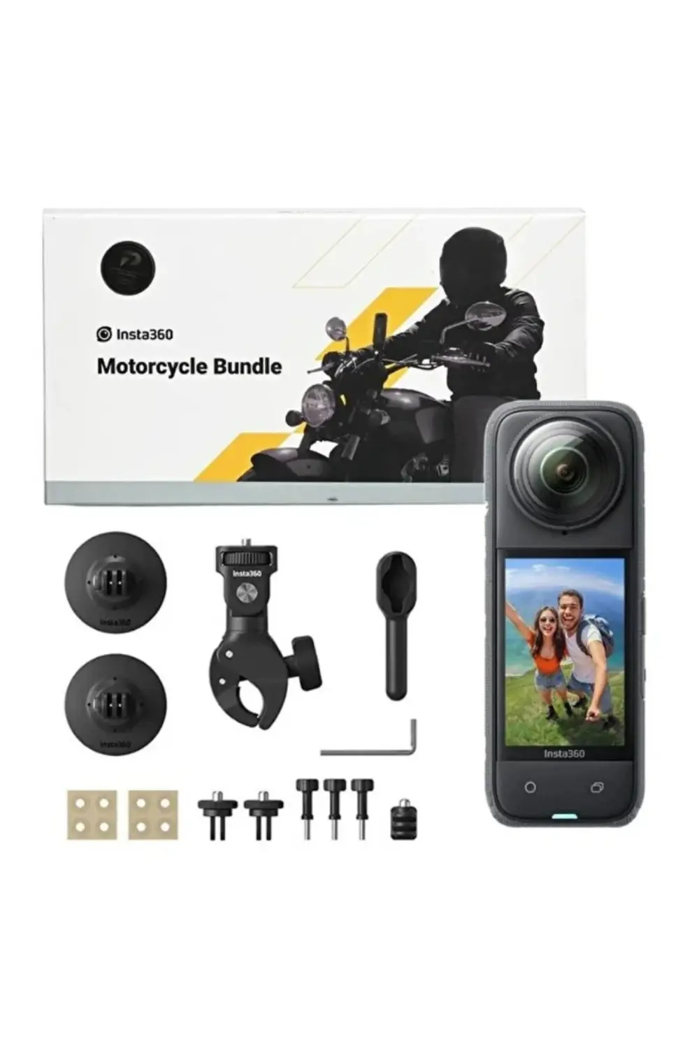 X4 360 Derece 8K Aksiyon Kamera Motosiklet Kit +128 GB SD KART