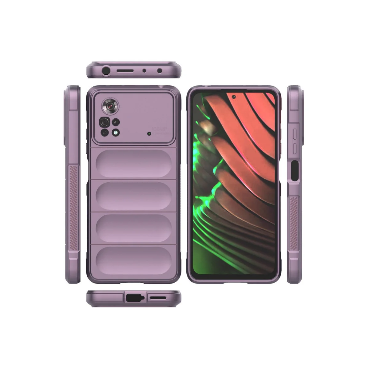 X4 Pro 5G Optimum Silikon Kılıf - Mor Güvenlik ve Şıklık Kombini
