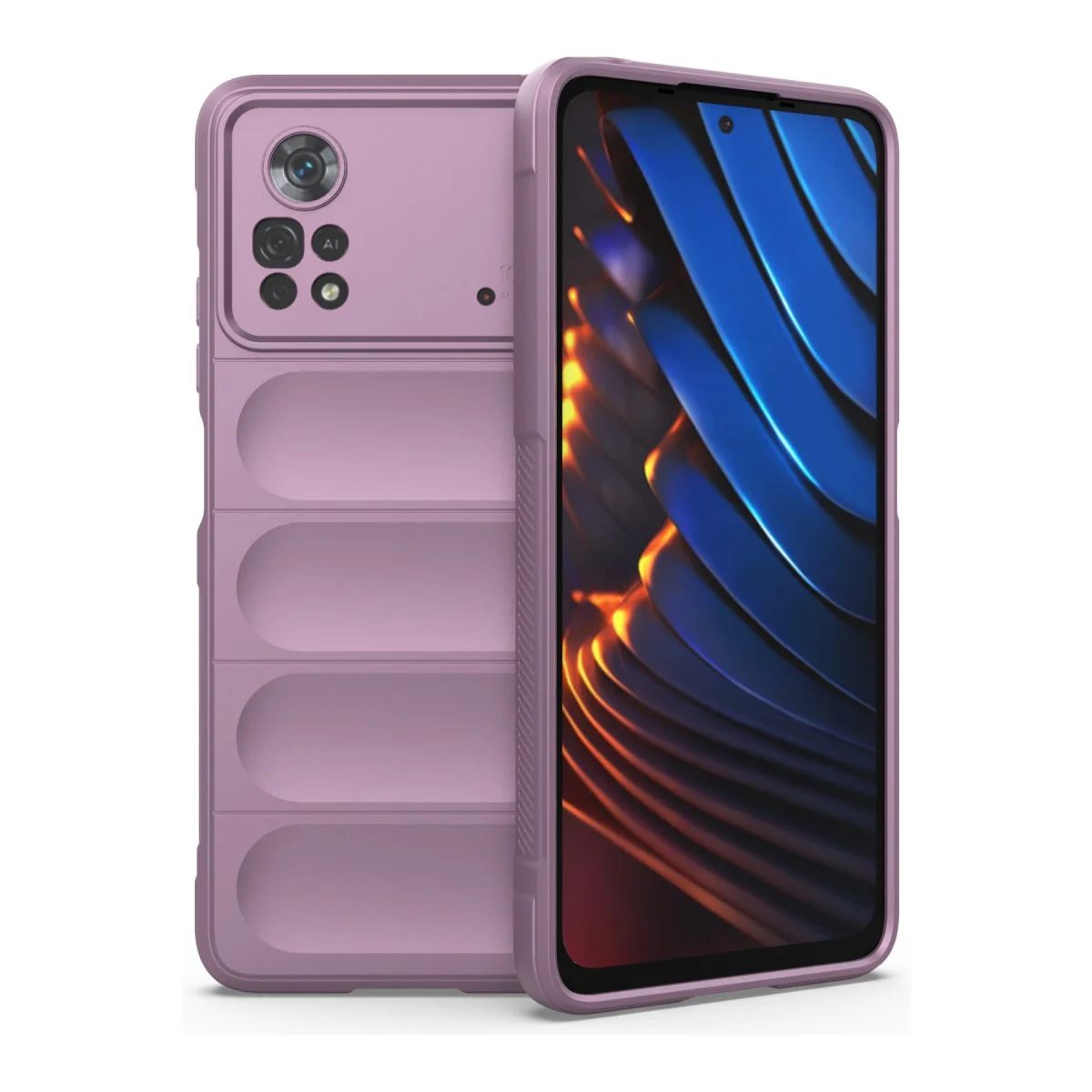 X4 Pro 5G Optimum Silikon Kılıf - Mor Güvenlik ve Şıklık Kombini