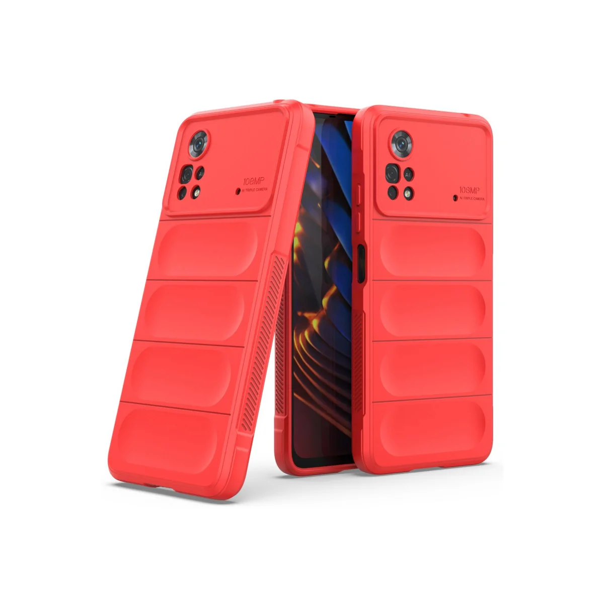 X4 Pro 5G Optimum Silikon Kılıf - Kırmızı (Maksimum Koruma)
