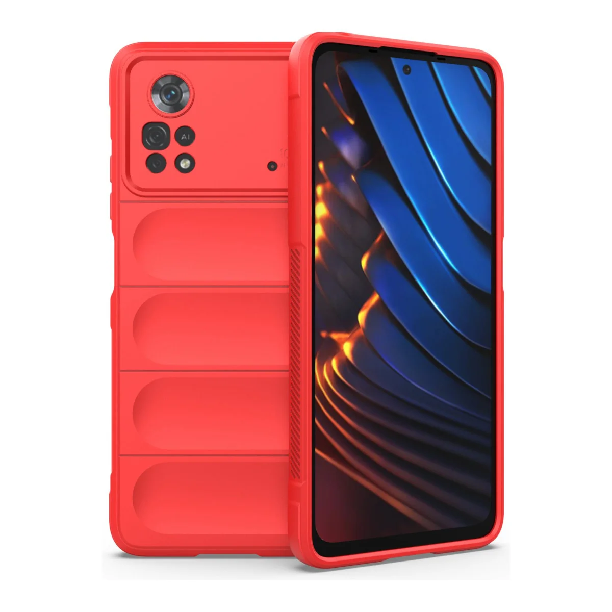 X4 Pro 5G Optimum Silikon Kılıf - Kırmızı (Maksimum Koruma)