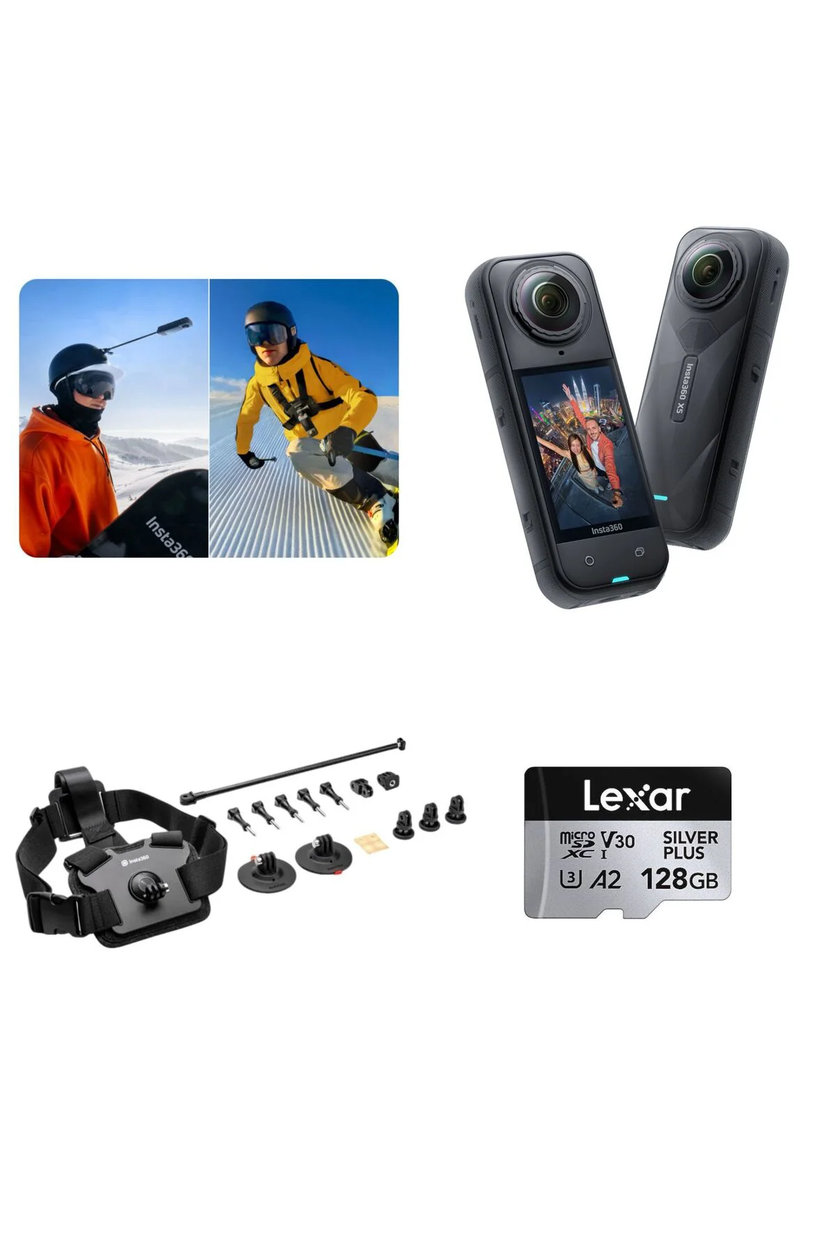 X5 Aksiyon Kamerası - Kayak Kiti 128 GB