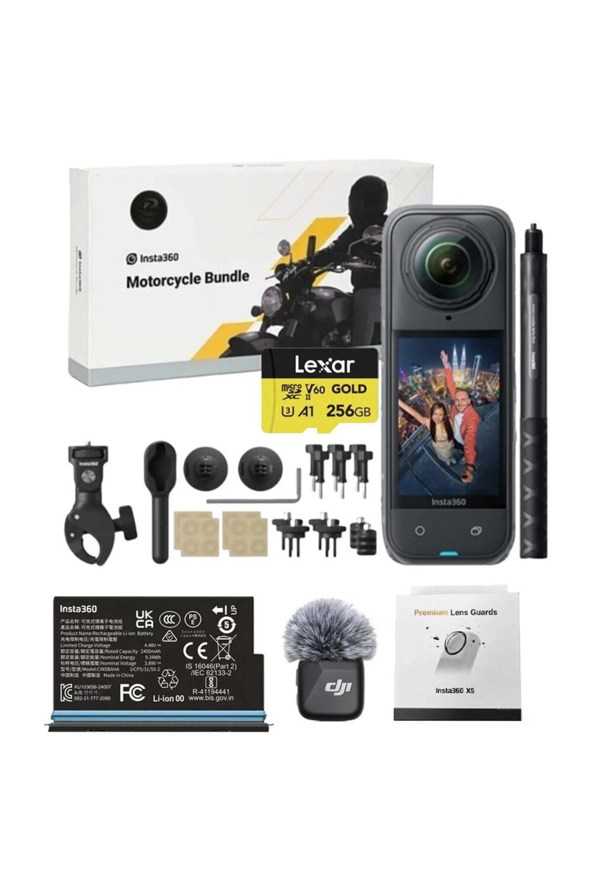 X5 Aksiyon Kamerası Süper Moto Kit