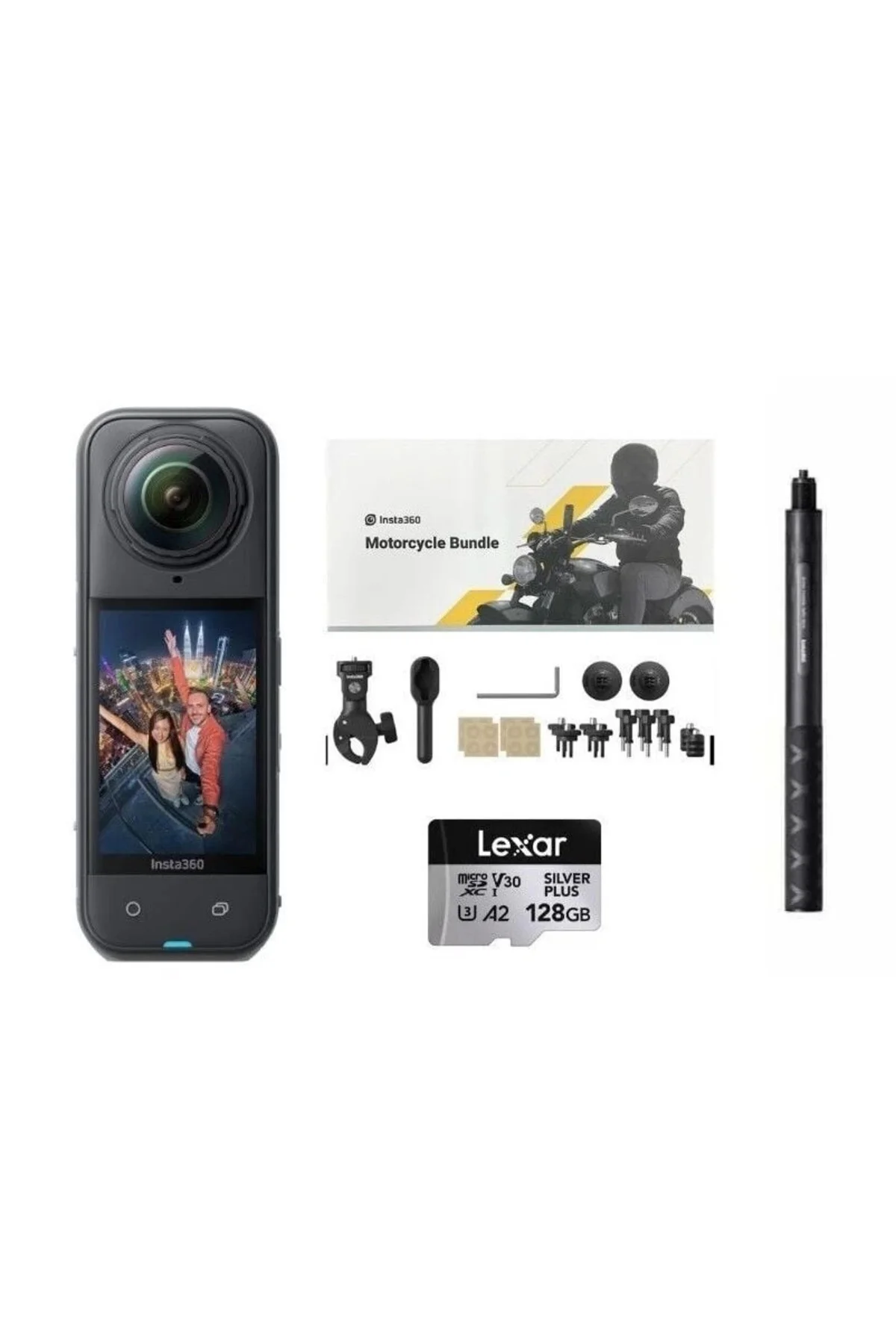 X5 Aksiyon Kamerası - Motosiklet Kiti Heavy Duty Clamp