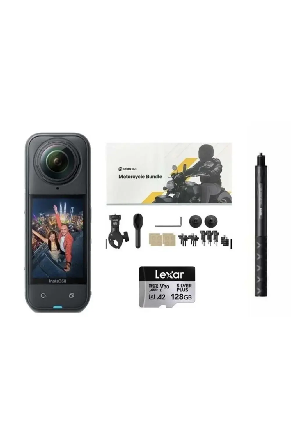 X5 Aksiyon Kamerası - Motosiklet Kiti 128 GB