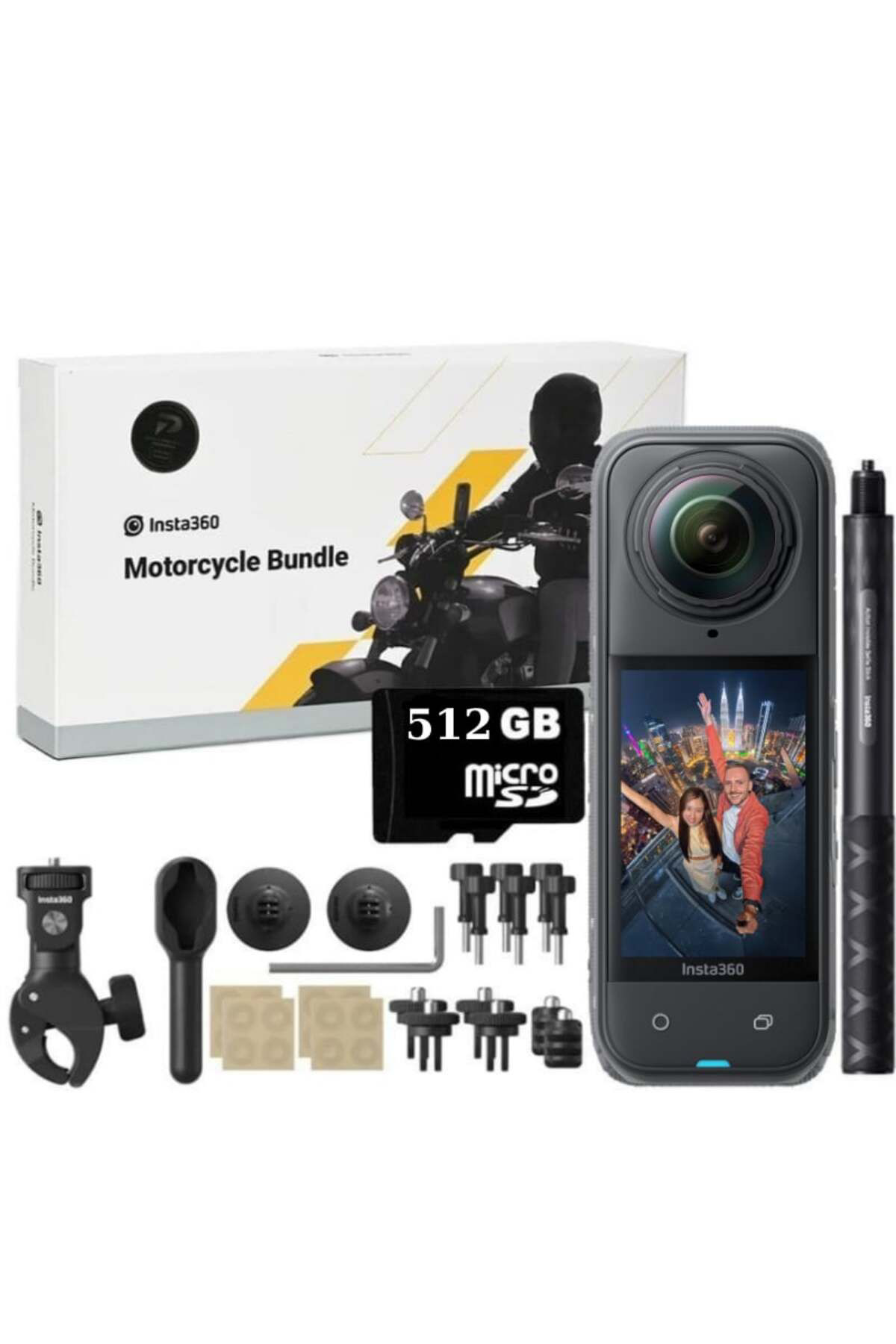 İnsta360 X5 Ful Motorcu Seti 512 Gb Hafiza
