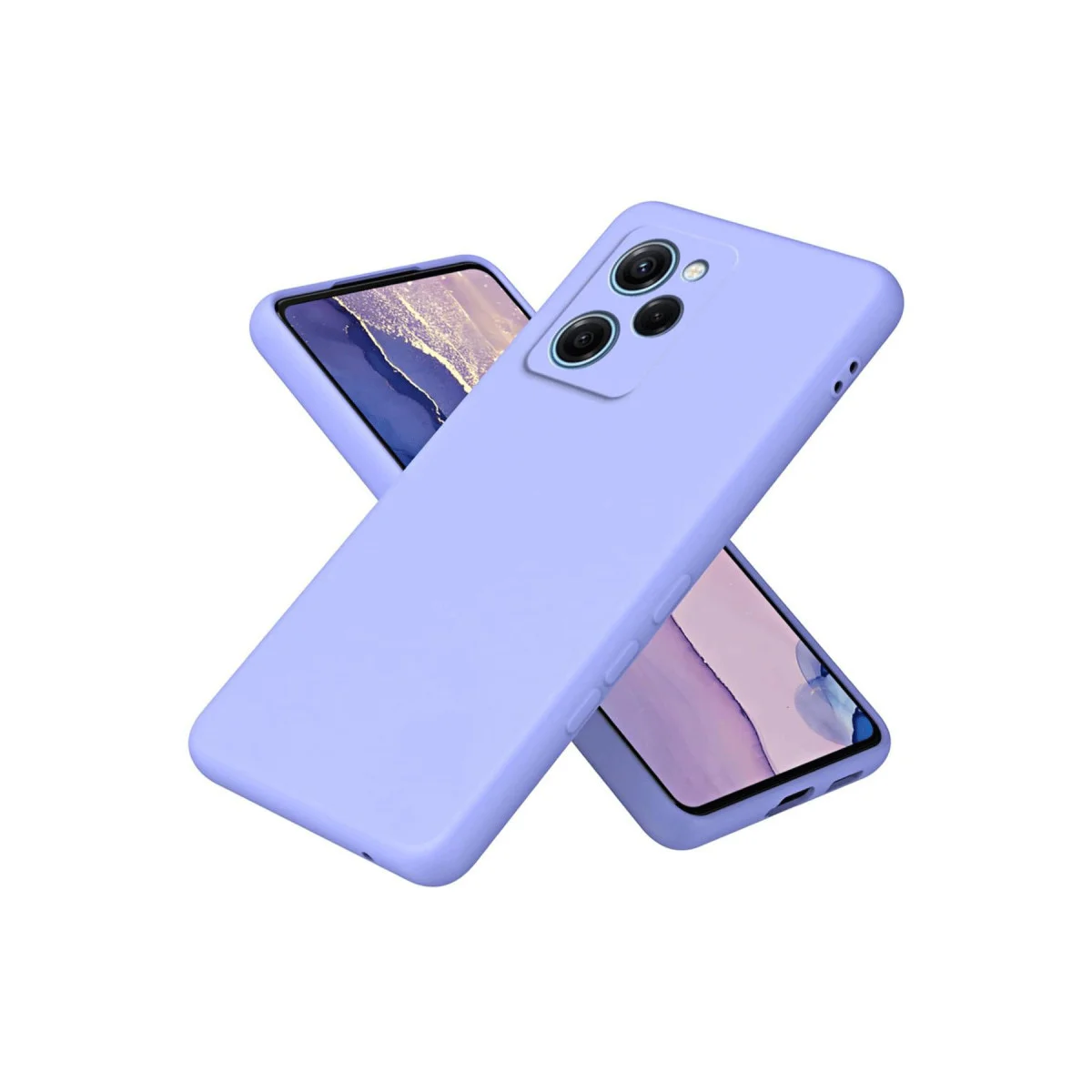 X5 Pro 5G Kadife Silikon Kılıf - Nano İçi Lila Koruma Kılıfı