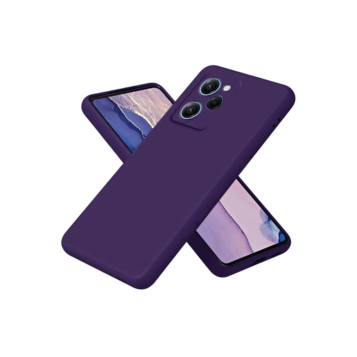 X5 Pro 5G Nano İçi Kadife Silikon Kılıf - Mor - Maksimum Koruma ve Şıklık