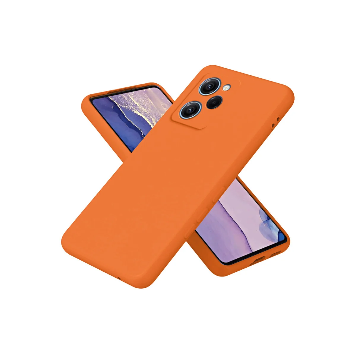 X5 Pro 5G Nano İçi Kadife Silikon Kılıf - Turuncu Yerli Üretim Güvenli Kılıf