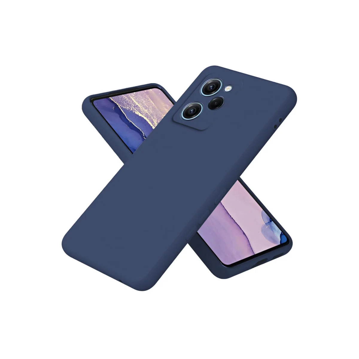 X5 Pro 5G Nano İçi Kadife Silikon Kılıf - Lacivert, Su Geçirmez & Şık Tasarım