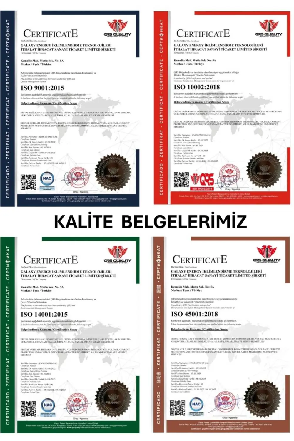 Galaxy Energy X50 Plus Kablosuz Wifi'li Smart Oda Termostati