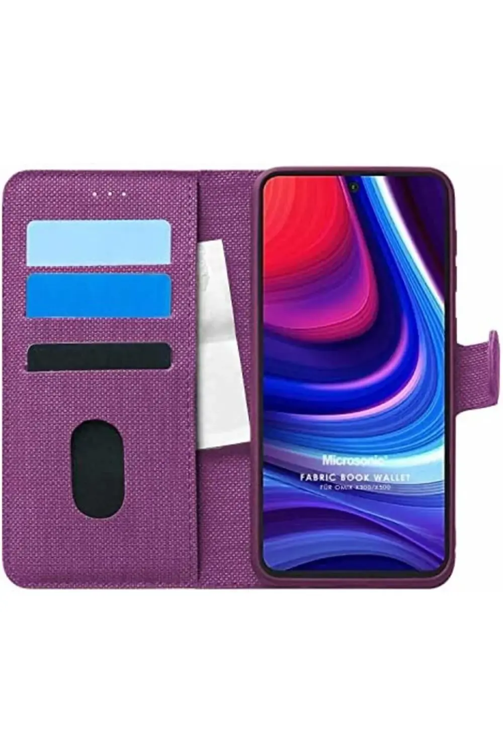 X500 için Kılıf Fabric Book Mor [X500 ile Uyumlu Kılıf - Mor] 115