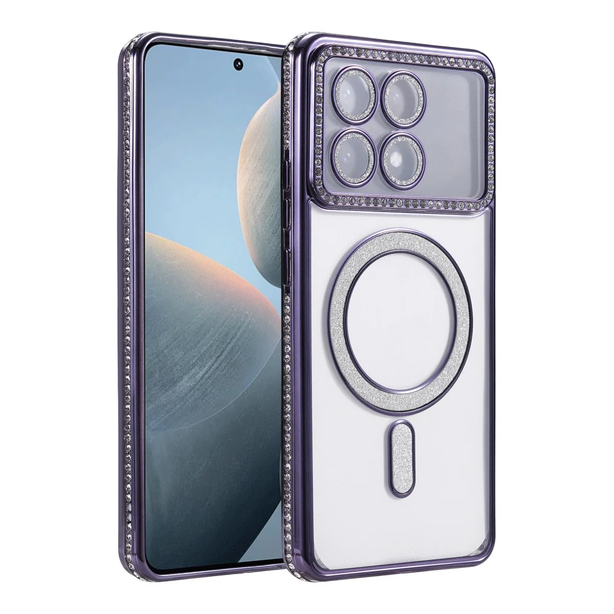 X6 Pro Joke Simli Magneticsafe Kılıf - Derin Mor