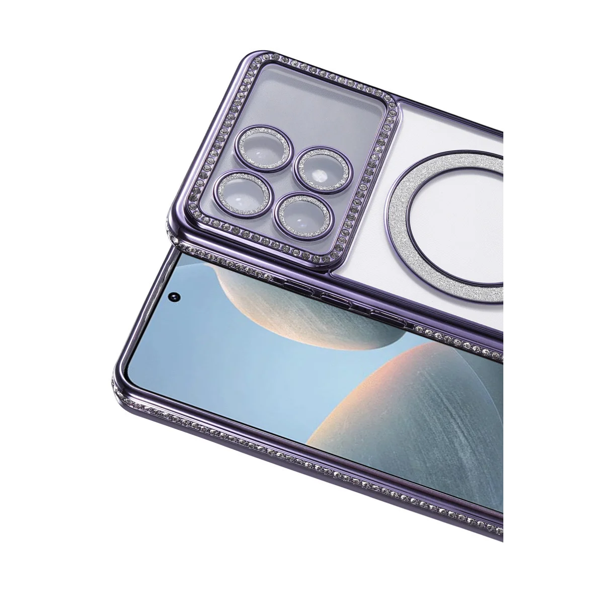 X6 Pro Joke Simli Magneticsafe Kılıf - Derin Mor