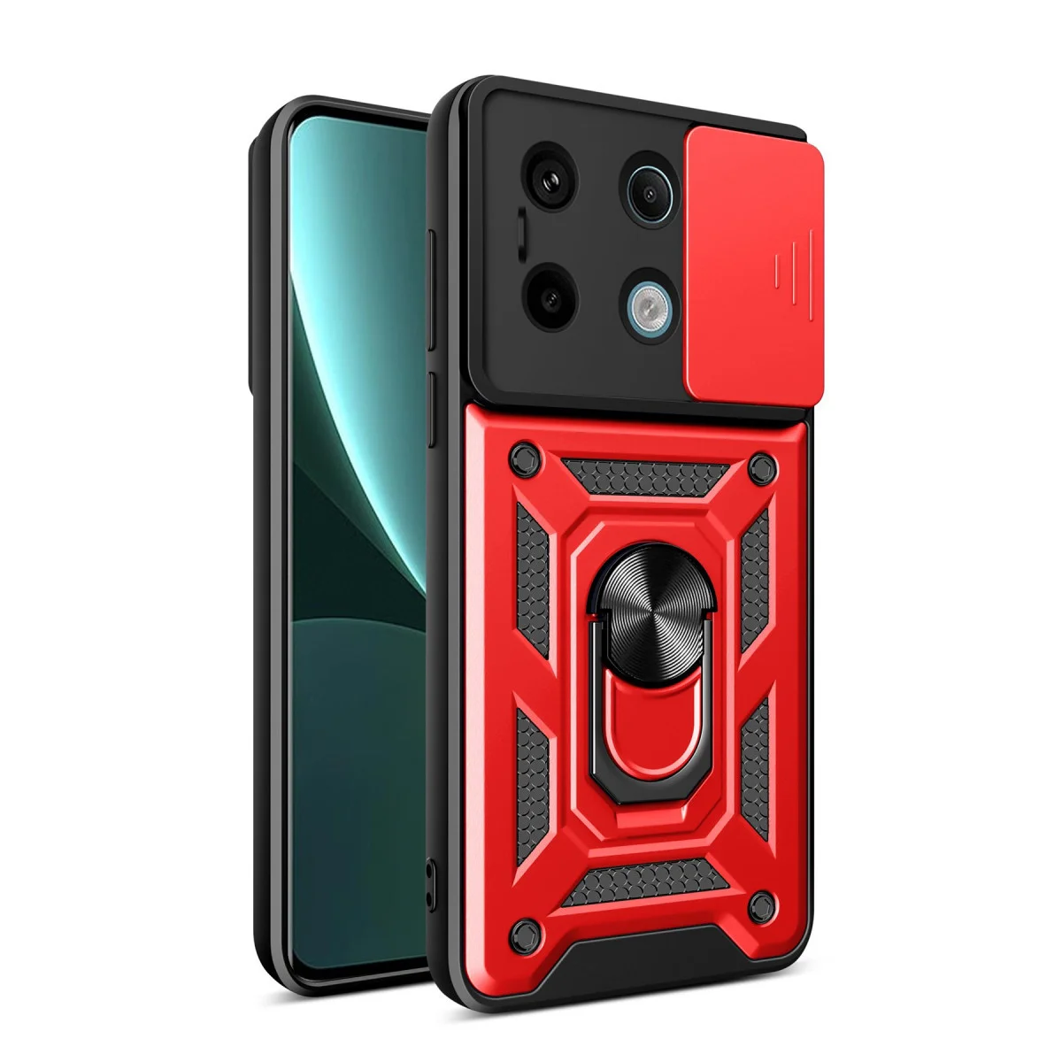 X6 Pro Kılıf Silikon Lens Kılıfı - Kırmızı Kamera Koruma Kılıfı