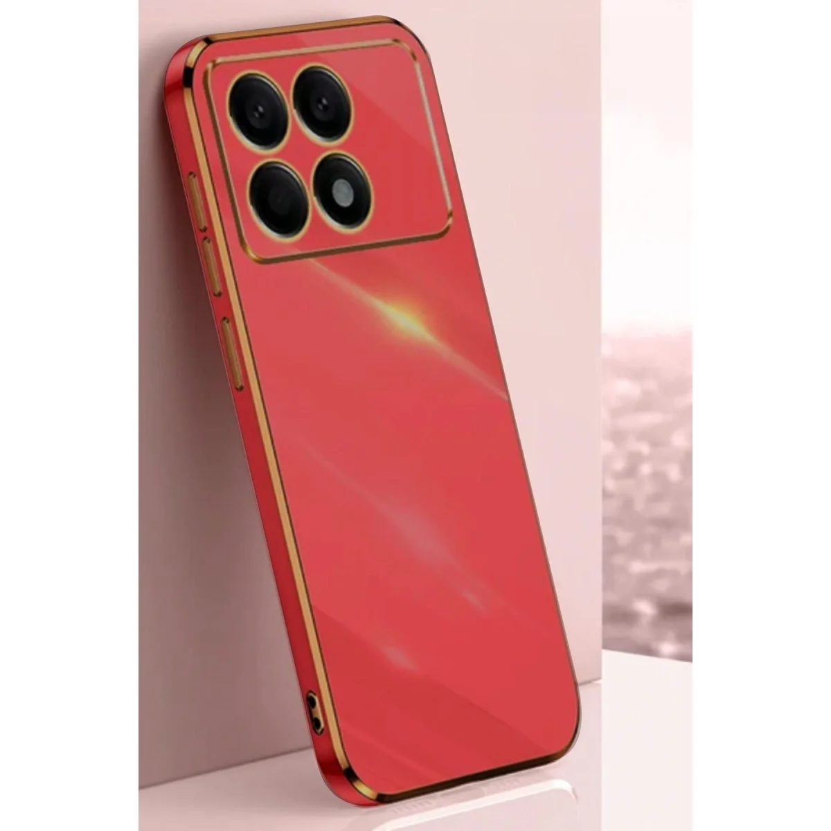 X6 Pro Volet Kılıf - Kırmızı Silikon Kılık Koruması