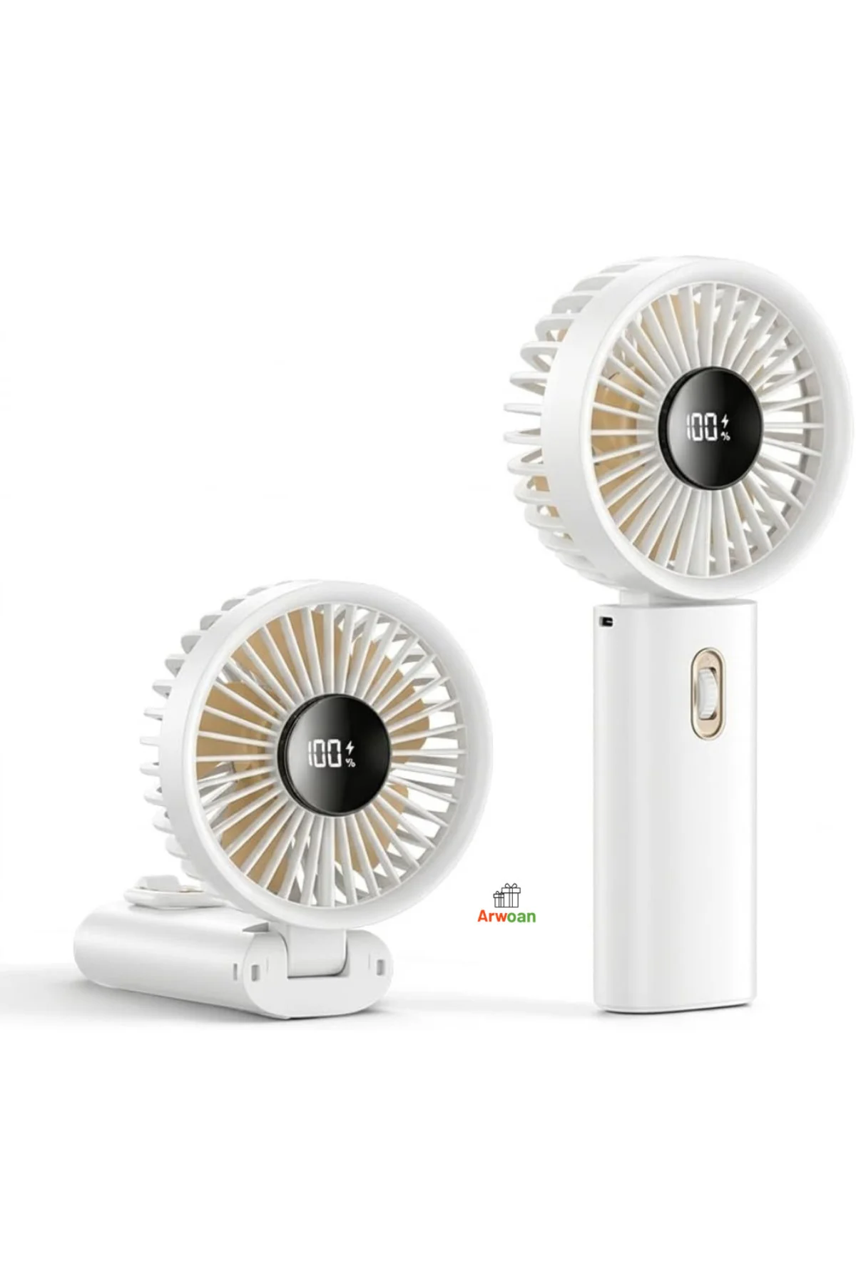 X6 Şarjlı Mini El Vantilatörü LED Göstergeli Taşınabilir Turbo Fan 100 Hız Kademeli USB Şarjlı