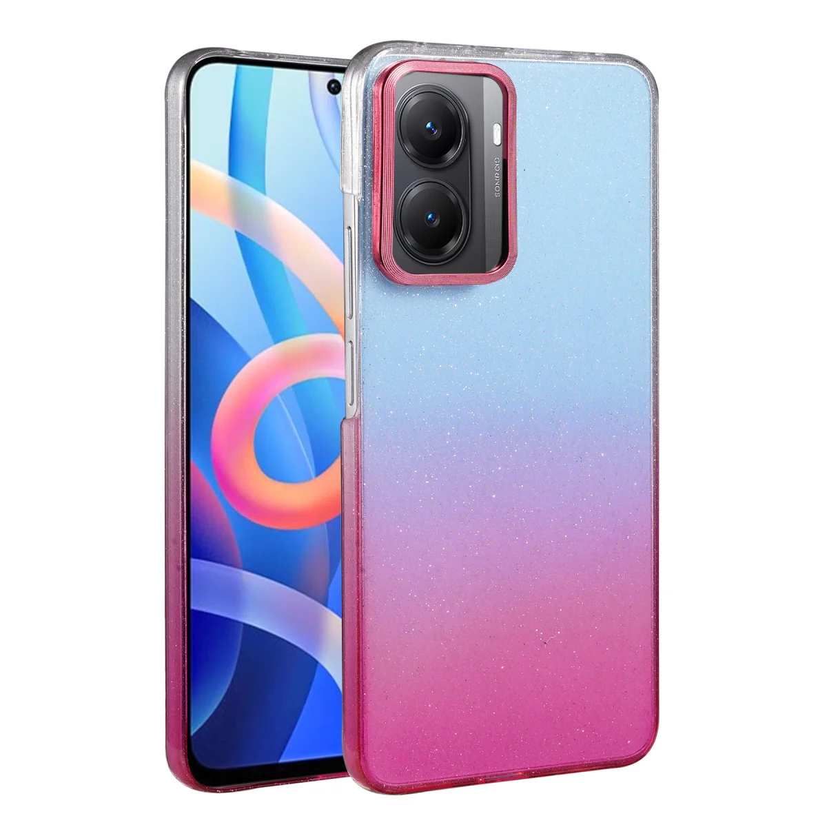 X7 Pro Pembe Kapak - Işıltılı ve Şık Telefon Kılıfı