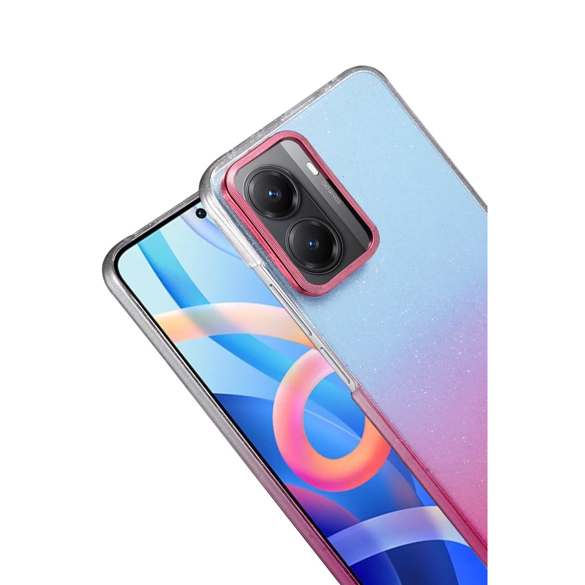 X7 Pro Pembe Kapak - Işıltılı ve Şık Telefon Kılıfı