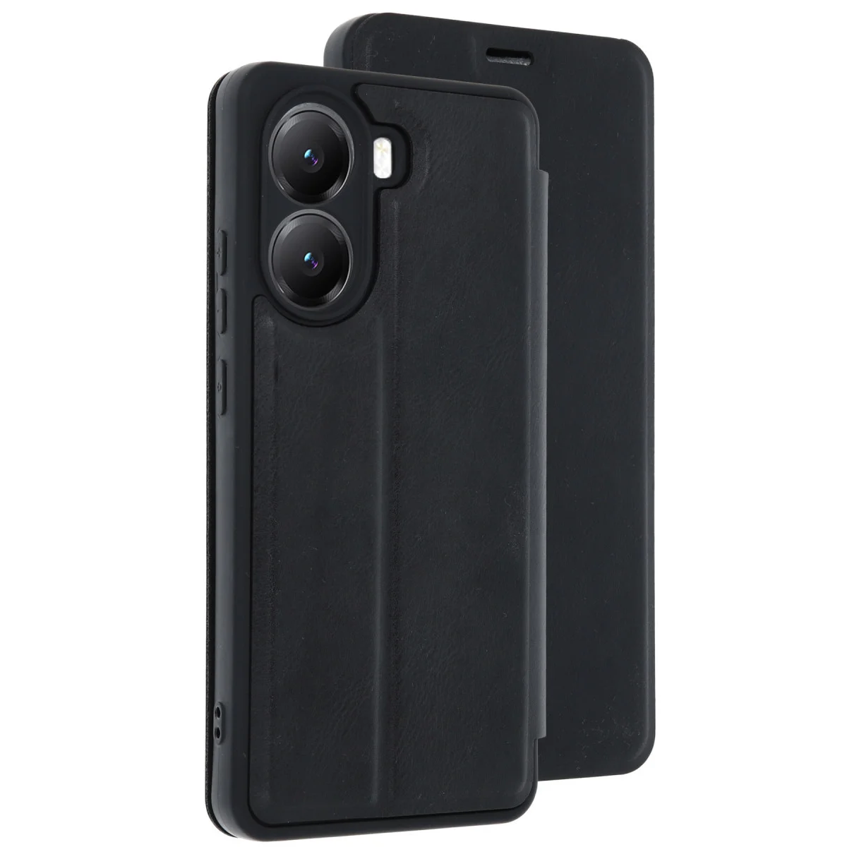 X7 Pro Siyah Flip Cover Kılıf - Cüzdanlı, Standlı ve Tam Koruma