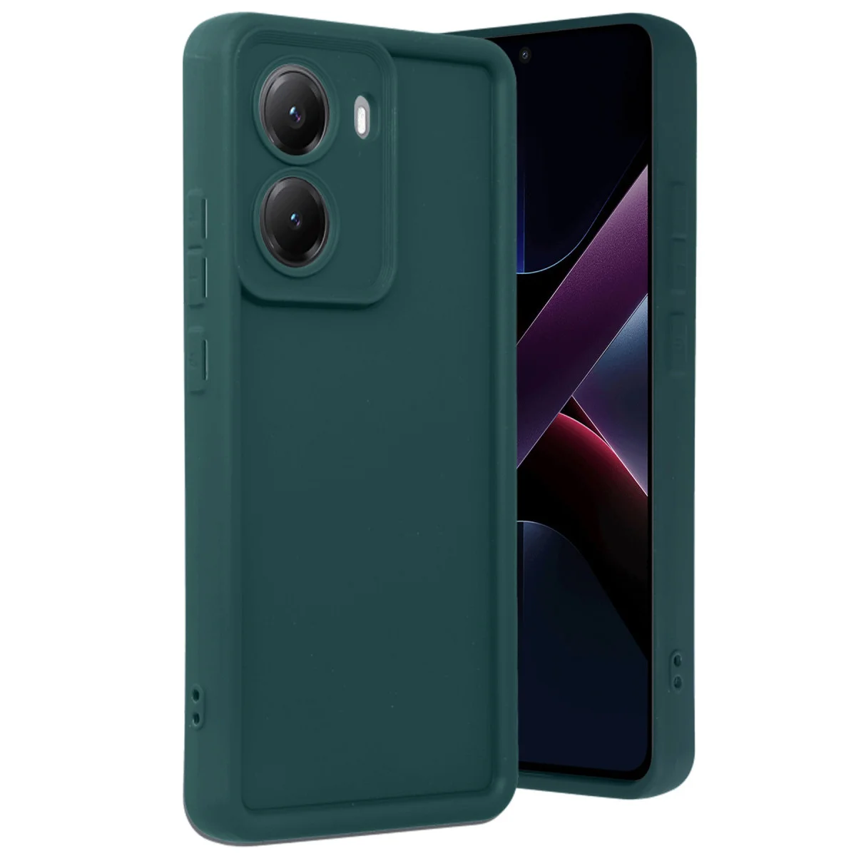 X7 Pro Viera Silikon Kılıf - Koyu Yeşil, Şık ve Maksimum Darbe Koruma