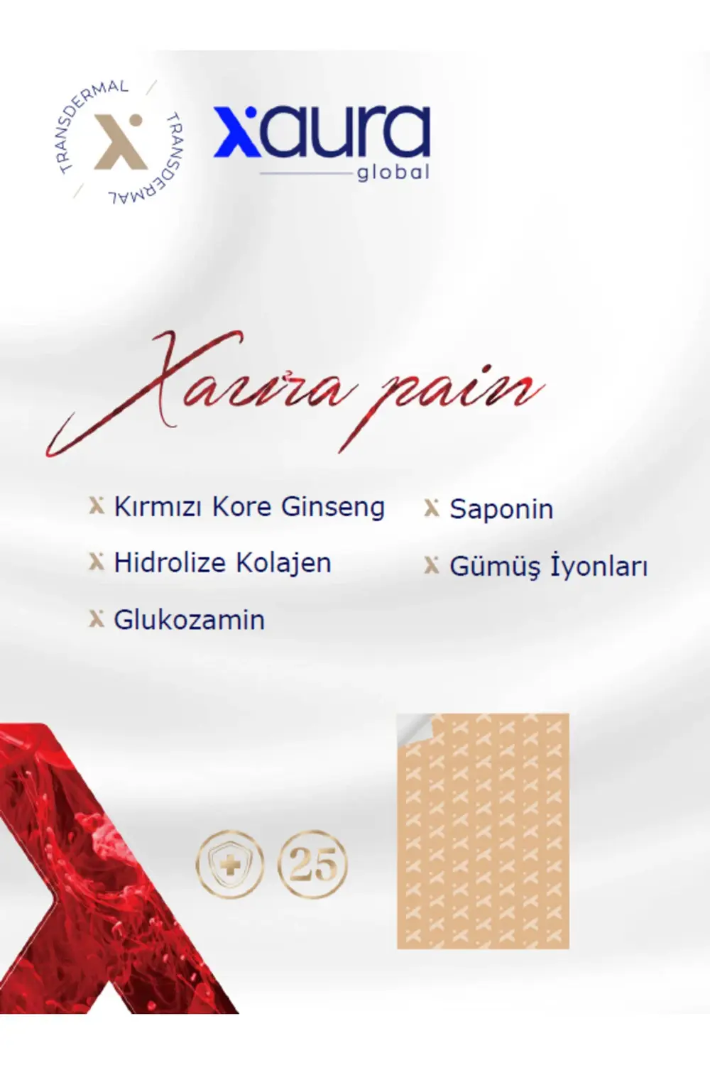 Xaura 3 Adet Pain Global Transdermal Bant Tts