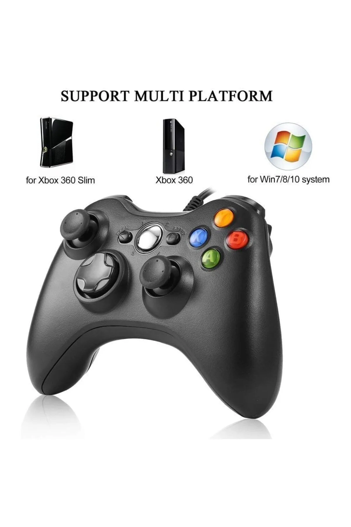 Xbox 360 Controller PC Kablolu Oyun Kolu 2,20m USB Kablolu Bilgis
