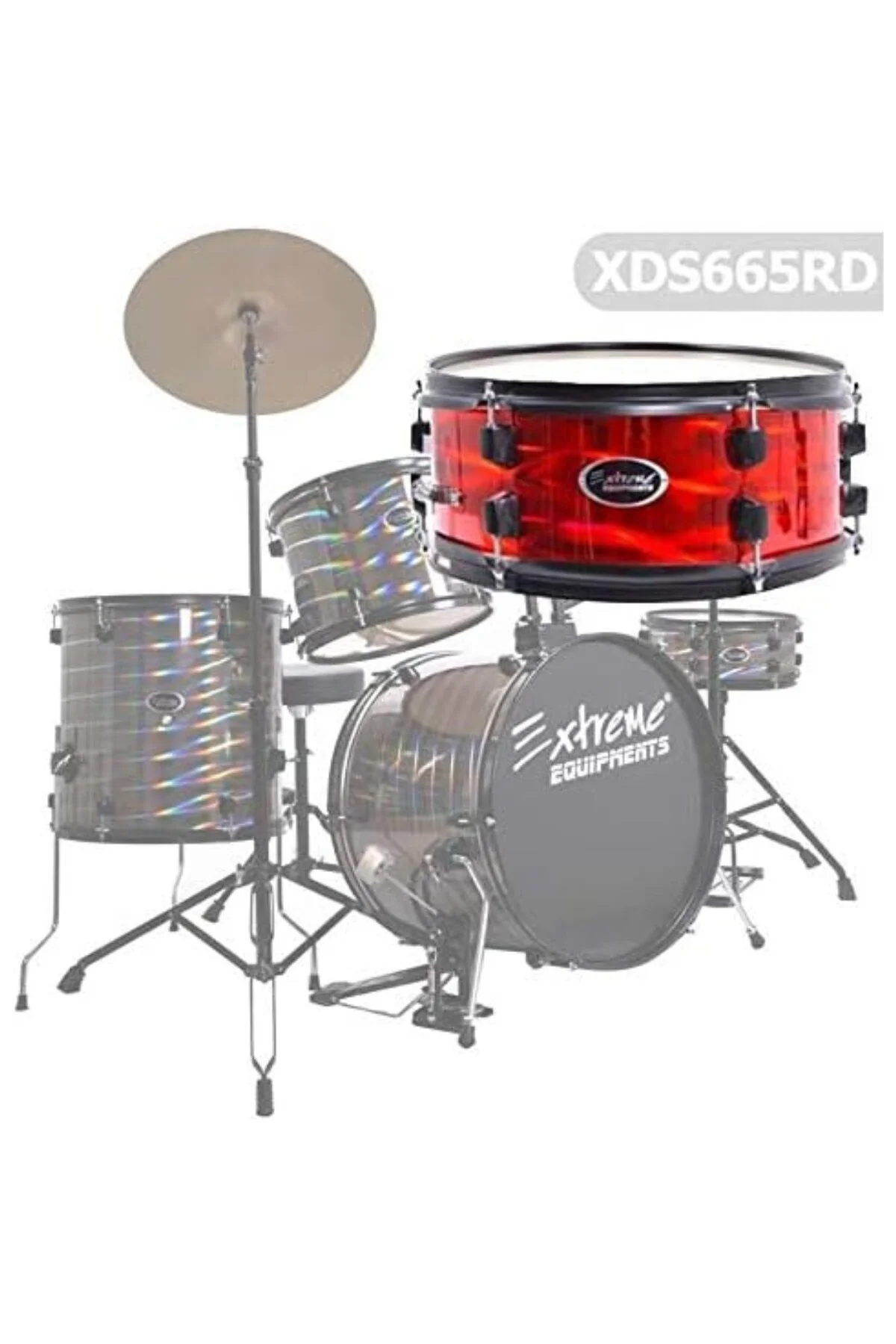 XDS665RD Bateri Davul Seti Metalik Kırmızı