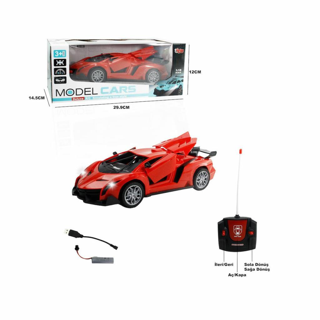 XFG-789-104C Kumandalı Şarjlı 1:18 Kapı ve Bagaj