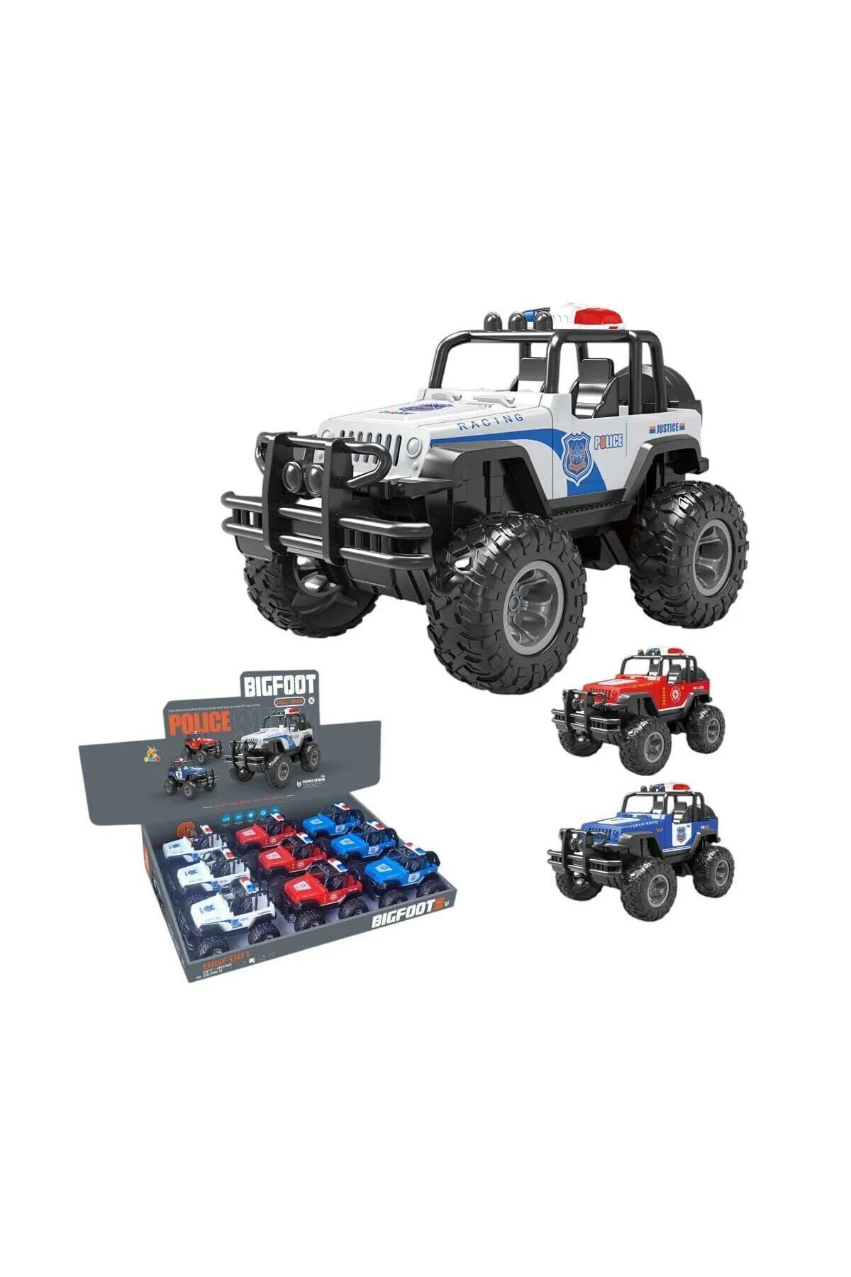 XFG-989-107 -Vardem Çek Bırak Üstü Açık Bigfoot Off-Road Polis Jeep