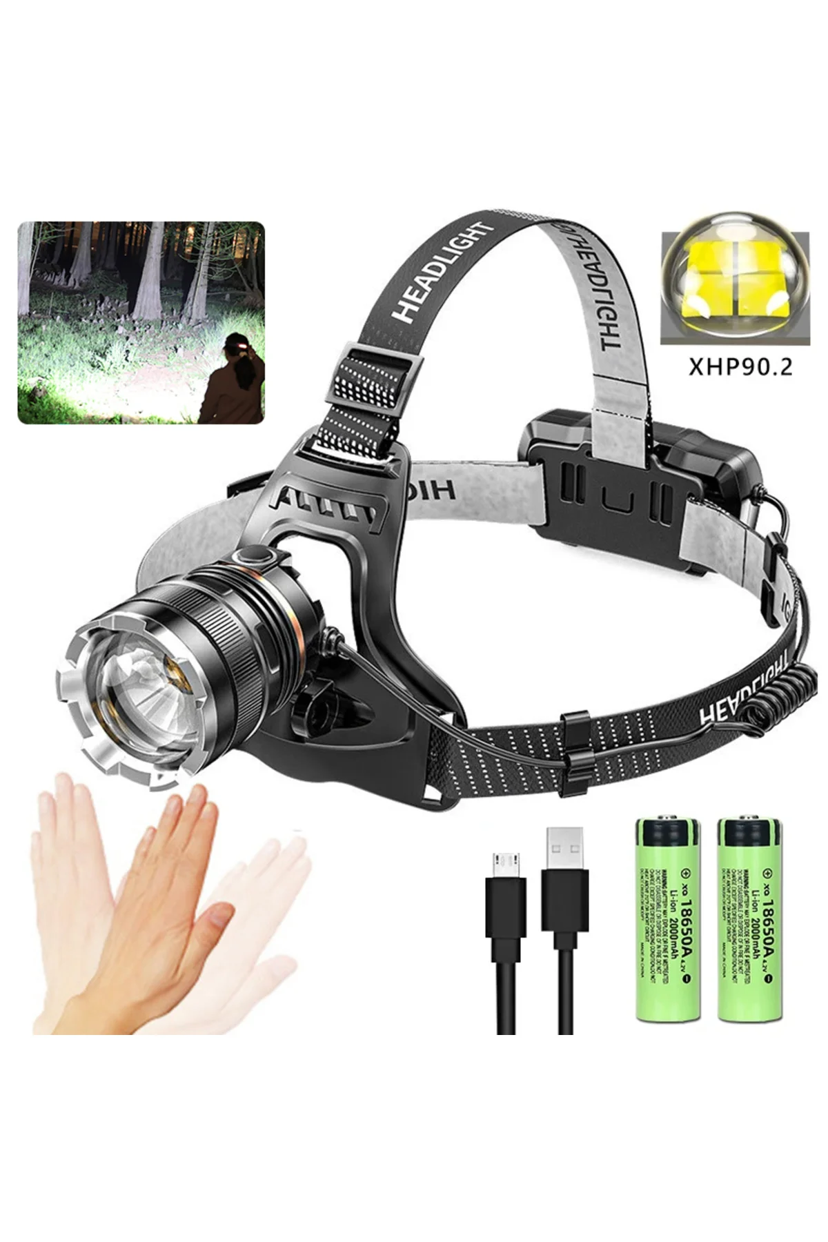 XHP90.2 Super Powerful Headlamp Rechargeable Head Flashlight High Power Head Lamp 1000Meters Head... XHP90.2 Super Powerful Headlamp Rechargeable Head Flashlight High Power Head Lamp 1000Meters Head...