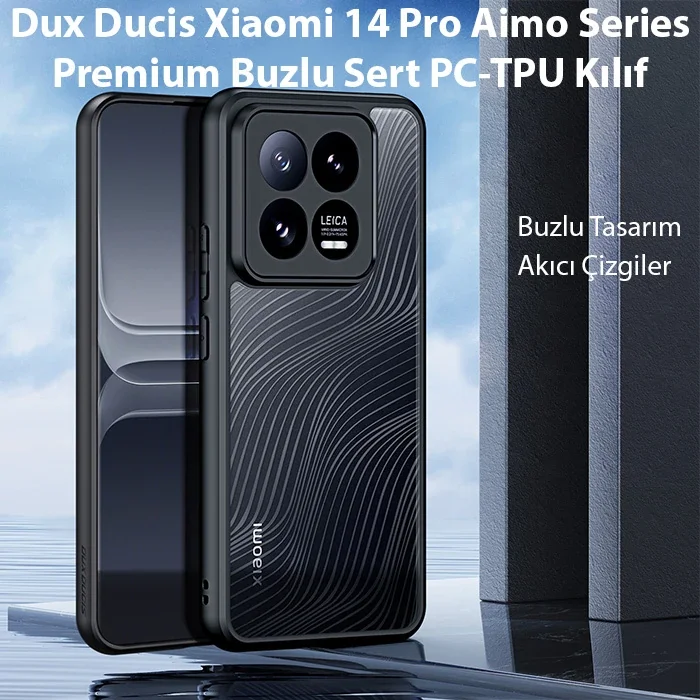 Xiaomi 14 Pro Kılıfı - Darbeye Dayanıklı Buzlu Sert PC-TPU