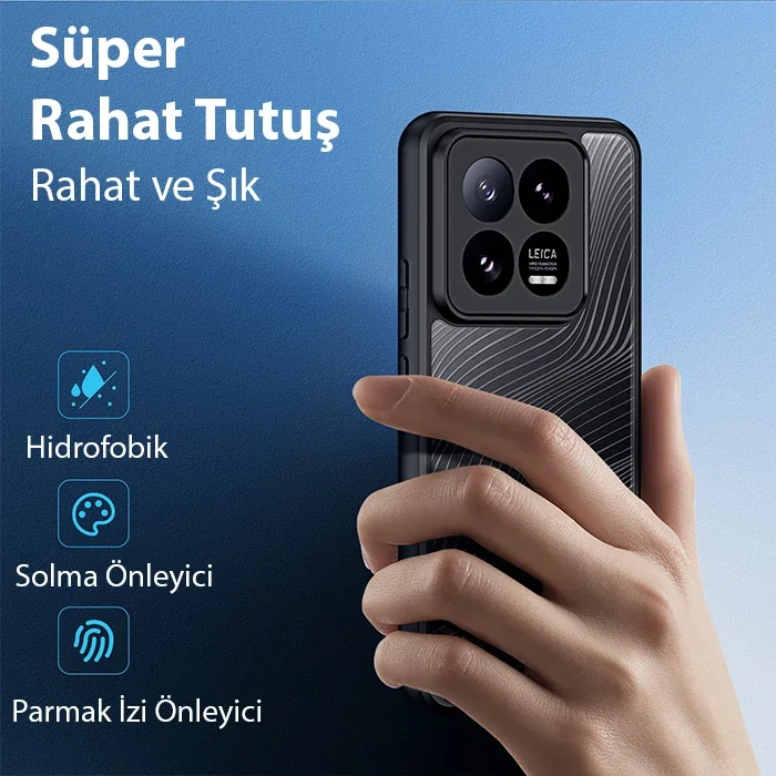 Xiaomi 14 Pro Kılıfı - Darbeye Dayanıklı Buzlu Sert PC-TPU