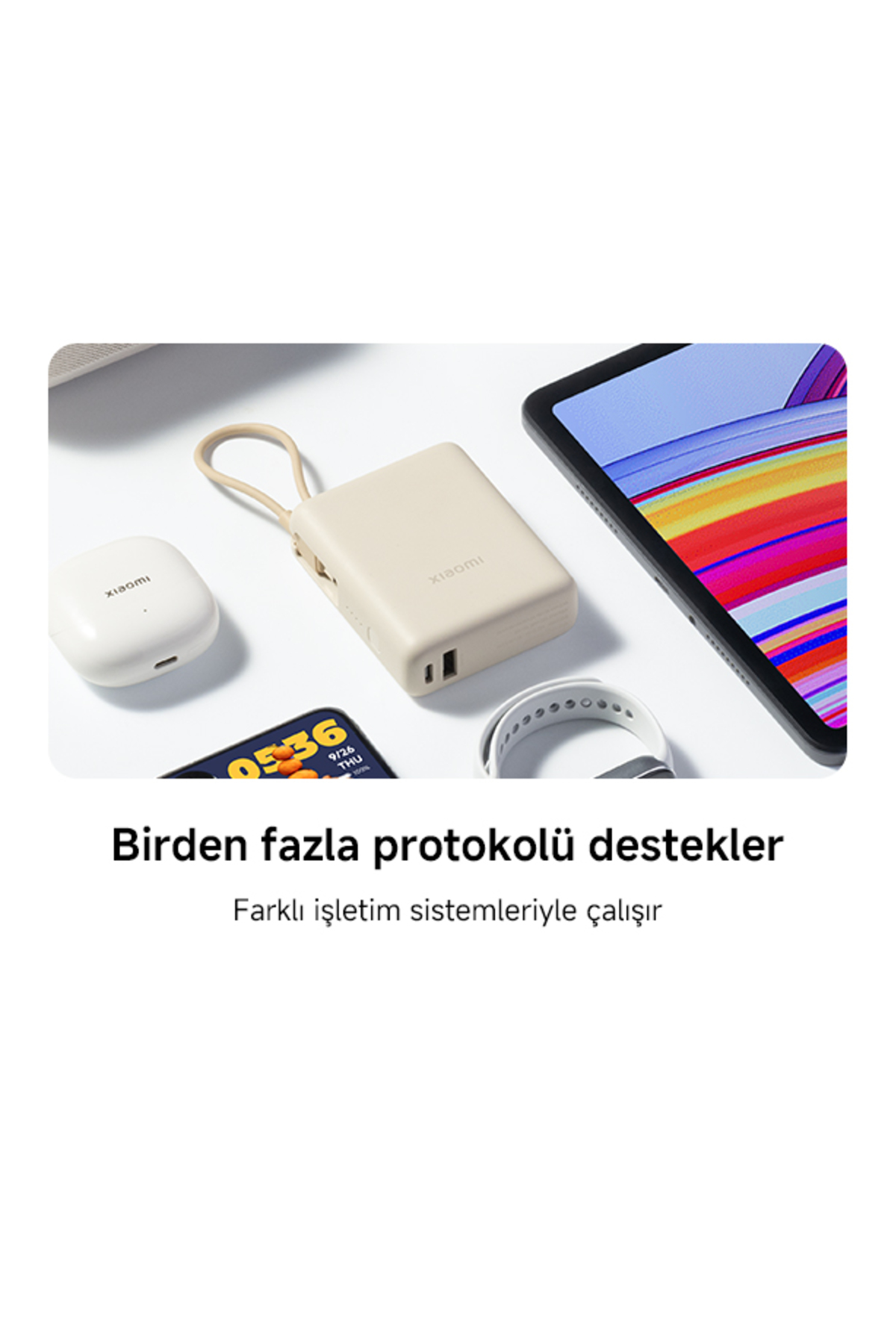 Xiaomi 33W Powerbank 10000Mah Yüksek Hızlı Dahili Kablo Kompakt T