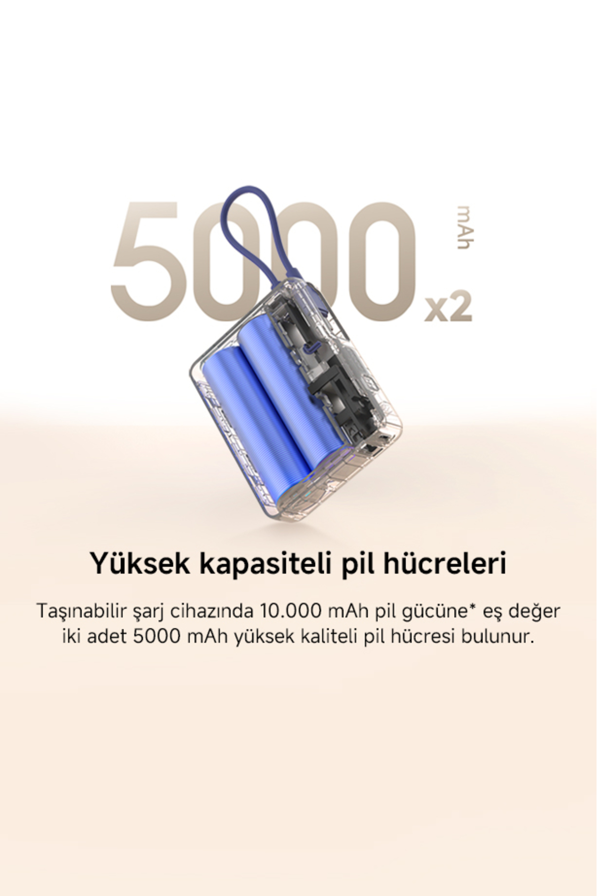 Xiaomi 33W Powerbank 10000Mah Yüksek Hızlı Dahili Kablo Kompakt T