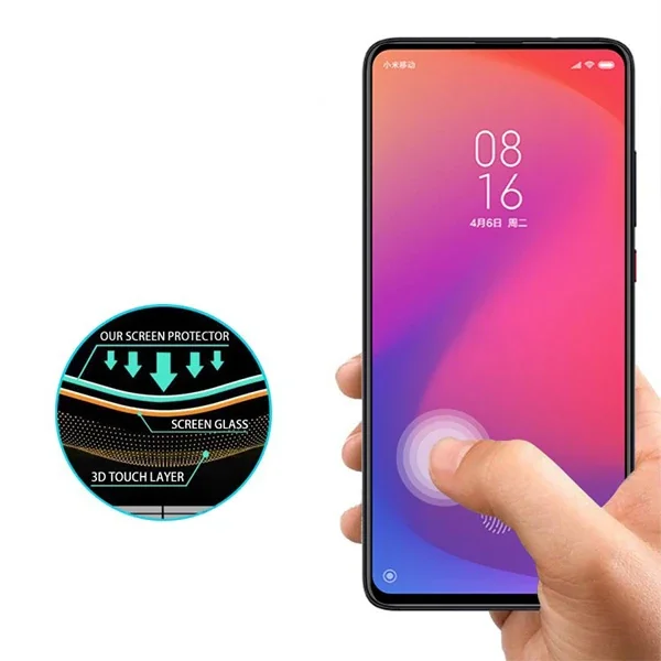 Xiaomi 9T /K20 Pro Full Glue Tempered Cam Ekran Koruyucu Full Kaplama-1852