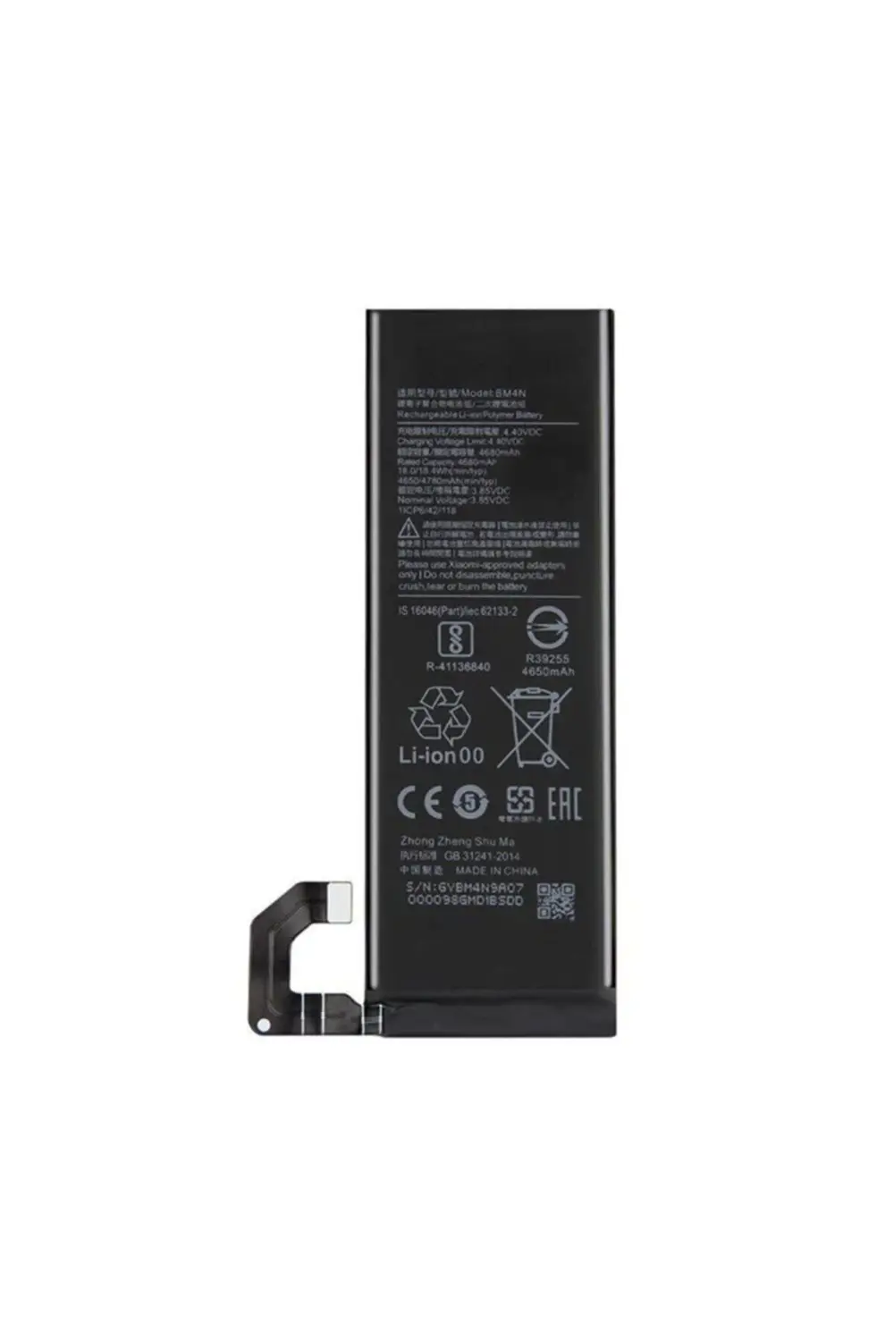 Xiaomi Mi 10 Batarya BM4N 4,780 mAh