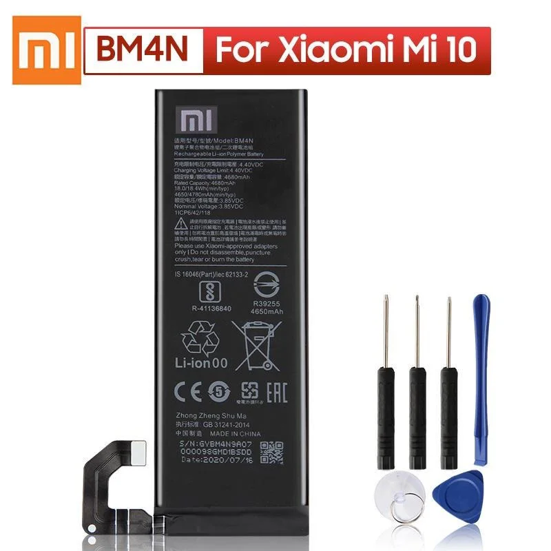XİAOMİ Mİ 10 Batarya Pil ve Tamir Seti BM4N 4780 mAh XİAOMİ Mİ 10 Batarya Pil ve Tamir Seti BM4N 4780 mAh