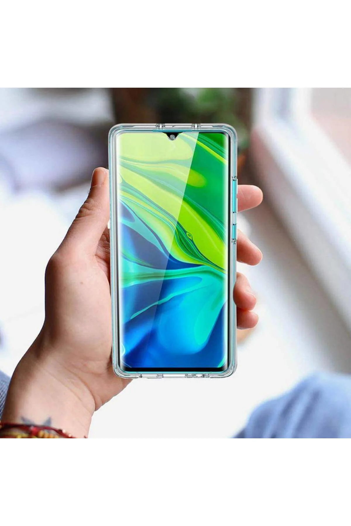 Xiaomi Mi 10 Çift Taraflı Silikon Kılıf Şeffaf