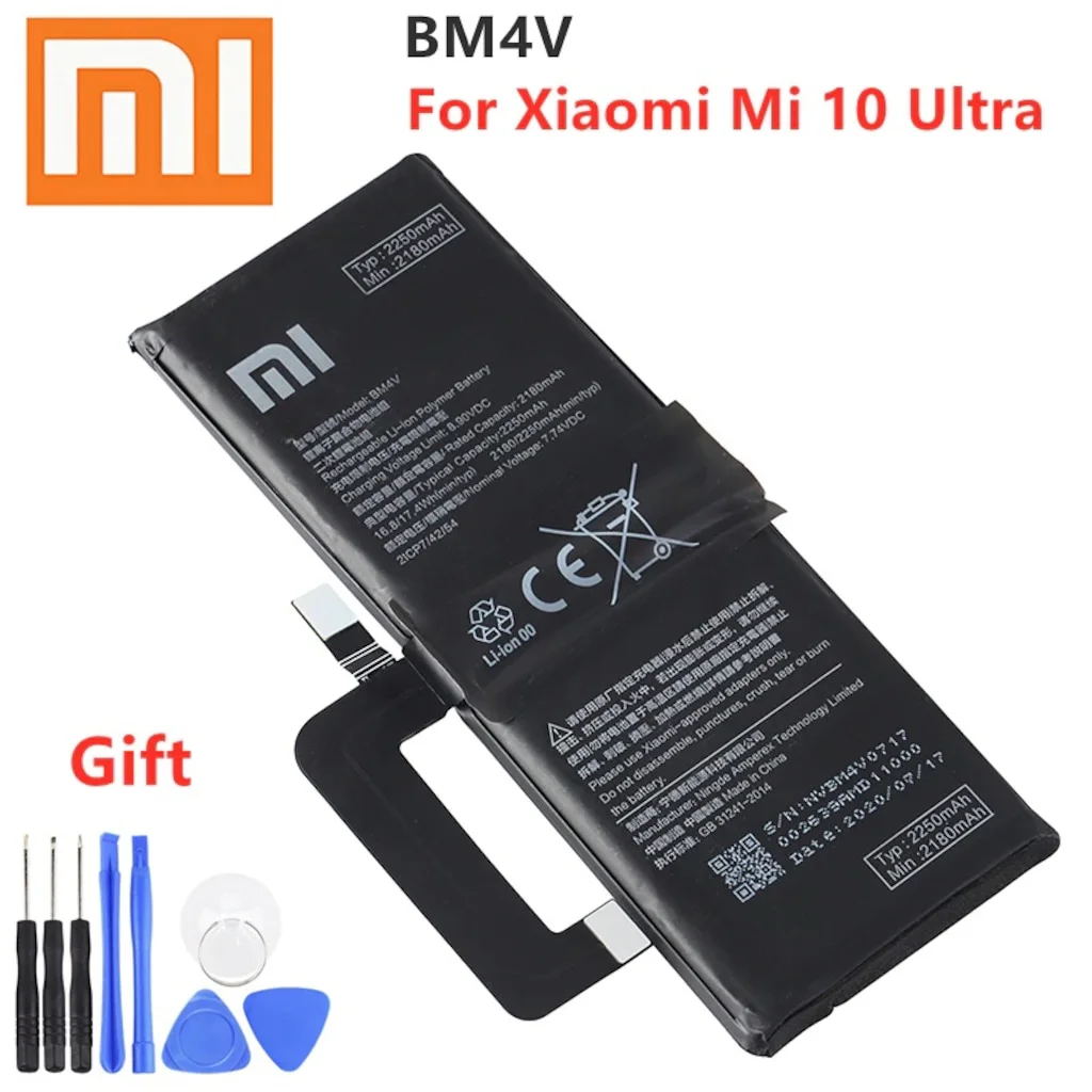 Xiaomi Mi 10 Ultra Pil Batarya Bm4V + Tamir Seti Xiaomi Mi 10 Ultra Pil Batarya Bm4V + Tamir Seti