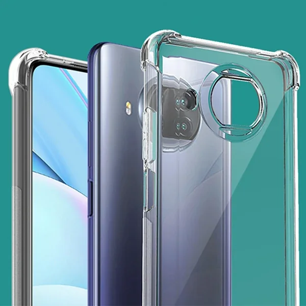 Xiaomi Mi 10T Lite 5G Anti-Drop Kılıf – Darbe Emici Şeffaf Silikon Koruyucu