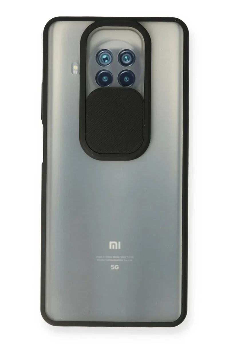 Xiaomi Mi 10T Lite Kılıf Palm Buzlu Kamera Sürgülü Silikon - Siyah